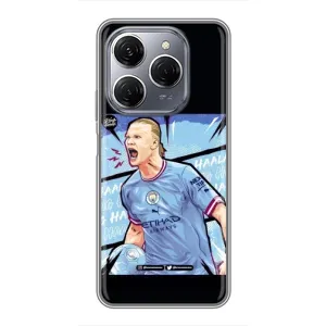 Чехлы с футболистом Ерлинг Холанд для TECNO Spark 20 Pro (AlphaPrint) (гол Эрлинг Холланд)