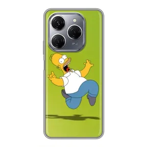 Чехол с Симпсонами для TECNO Spark 20 Pro (VPrint) (Гомер Симпсон)