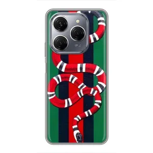 Чехлы ГУЧЧИ для Техно Спарк 20 Про (AlphaPrint) (Gucci змия)