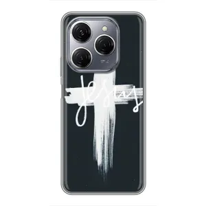 Чехол для TECNO Spark 20 Pro (AlphaPrint) - (Христианские) (Иисус)