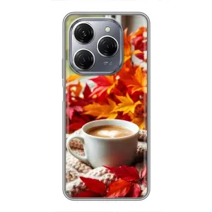 Чохол з унікальним дизайном 'Осінь з кавою' для TECNO Spark 20 Pro