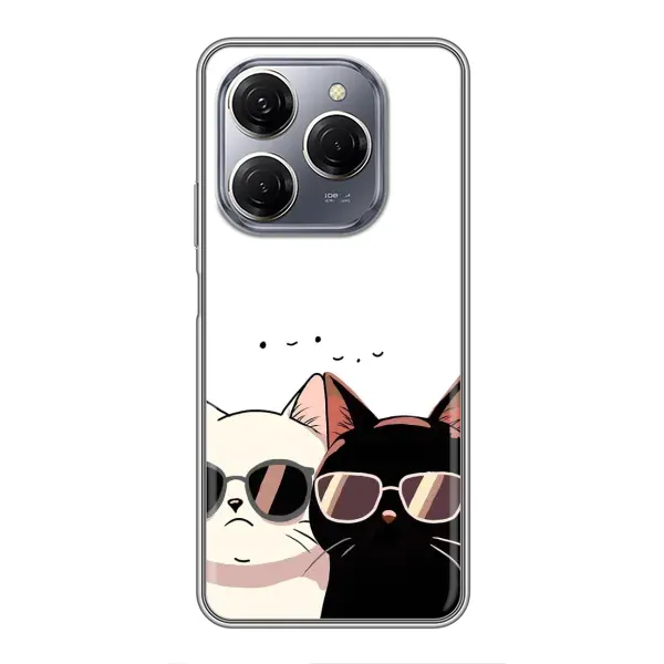 Чохол з принтом «Коти в окулярах» для TECNO Spark 20 Pro Чохол з принтом «Коти в окулярах» для TECNO Spark 20 Pro