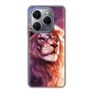 Чехол со Львом для TECNO Spark 20 Pro (VPrint) (Красочный Лев)