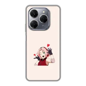 Чехлы Персонажи Аниме Наруто для TECNO Spark 20 Pro (AlphaPrint) (Лайк Сакура)