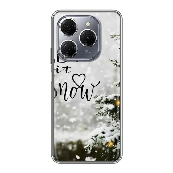 Чехол с принтом «Let it snow» для TECNO Spark 20 Pro
