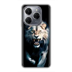 Чохол з принтом «Лев у темряві» для TECNO Spark 20 Pro