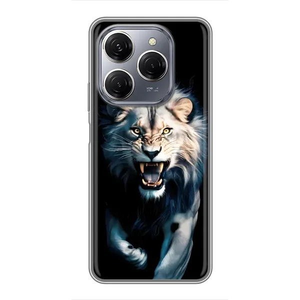 Чохол з принтом «Лев у темряві» для TECNO Spark 20 Pro Чохол з принтом «Лев у темряві» для TECNO Spark 20 Pro