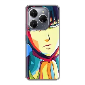Чехлы Персонажи Аниме Наруто для TECNO Spark 20 Pro (AlphaPrint) (Леви Аккерман)