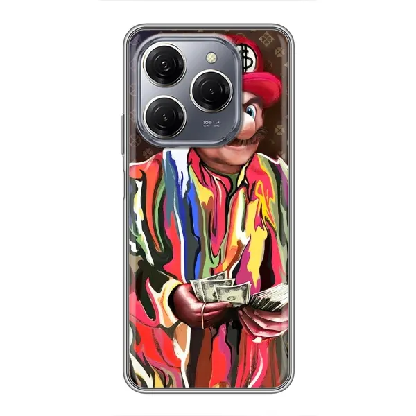 Чохол з принтом «Mario LV» для TECNO Spark 20 Pro