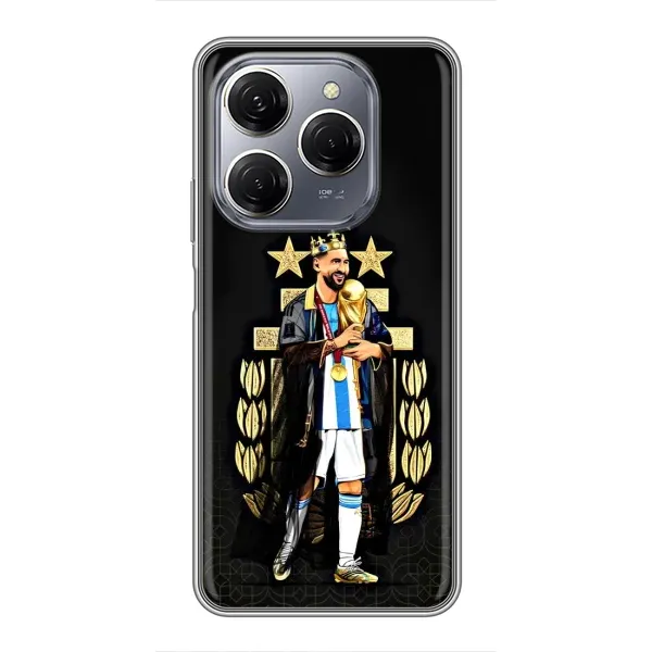 Чехол с принтом «Месси Король» для TECNO Spark 20 Pro