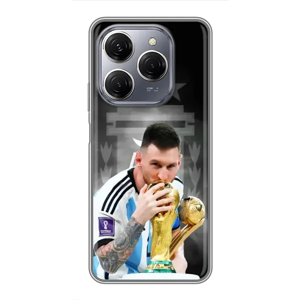 Чехол с принтом «Месси Чемпион» для TECNO Spark 20 Pro
