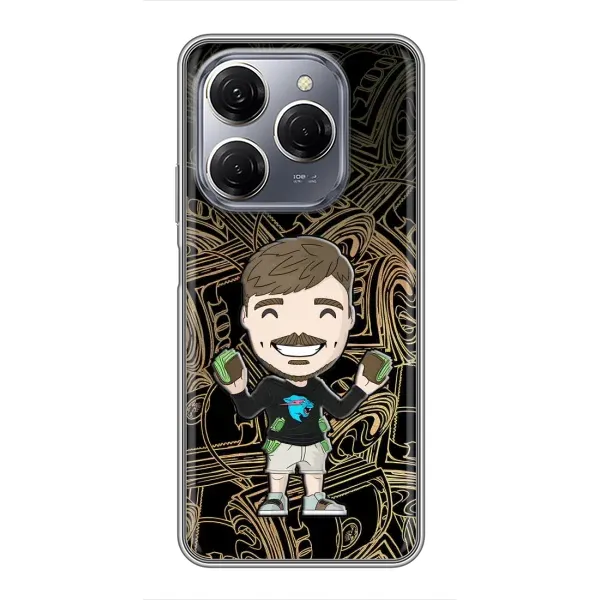 Чохол з принтом «Mister Beast» для TECNO Spark 20 Pro
