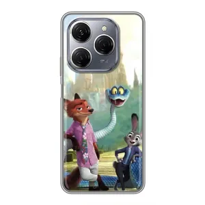 Чохол Зоотрополіс на TECNO Spark 20 Pro (Герої мультфільму Зоотрополіс)