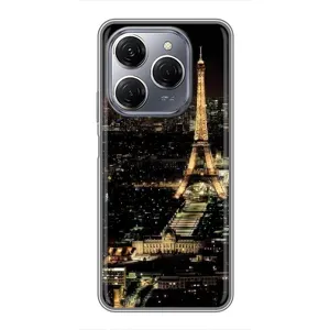 Чехол Эйфелева Башня для TECNO Spark 20 Pro - (AlphaPrint) (Ночной Париж)