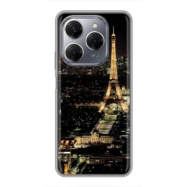 Чохол з принтом «Нічний Париж» для TECNO Spark 20 Pro