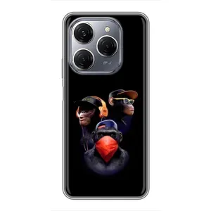 Чехол с Обезьянами TECNO Spark 20 Pro - (AlphaPrint) (Три обезьяны)