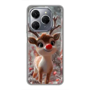 Яскравий чохол для TECNO Spark 20 Pro з Зимові Оленята
