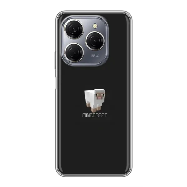 Чохол з принтом «Овечка Майнкрафт» для TECNO Spark 20 Pro
