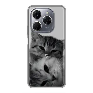 Чохол з малюнком кіт на TECNO Spark 20 Pro (Пара котів)