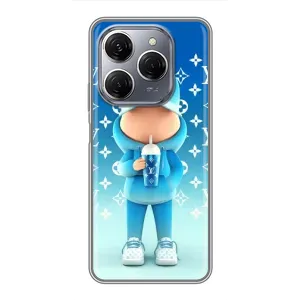 Крутые Чехлы Луи Виттон для TECNO Spark 20 Pro (AlphaPrint) (Парень LV)