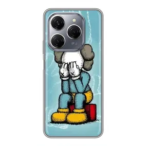 Чехлы для TECNO Spark 20 Pro - Bearbrick Louis Vuitton (PREMIUMPrint) (Плач Bearbrick)