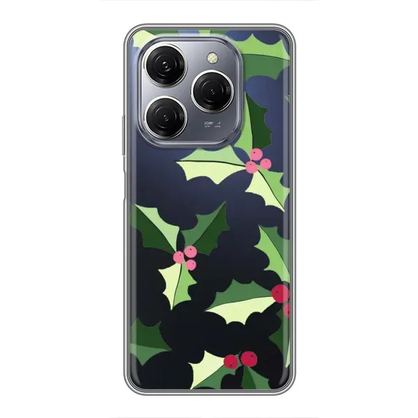 Чохол з принтом «Різдвяний фон» для TECNO Spark 20 Pro