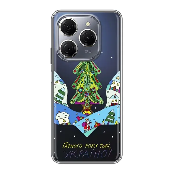 Чохол з принтом «Різдвяний герб» для TECNO Spark 20 Pro