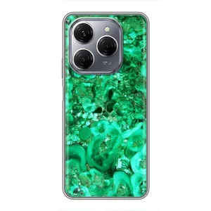 Мраморный чехол на TECNO Spark 20 Pro (VPrint) (Салатный Мрамор)
