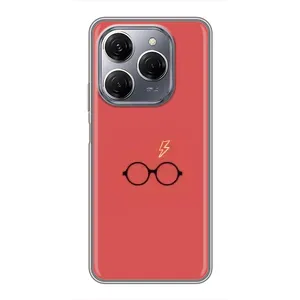 Чехлы с Гарри Поттером для TECNO Spark 20 Pro (AlphaPrint) (шрам и очки)