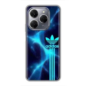 Чехлы Адидас для TECNO Spark 20 Pro (AlphaPrint) (Синий Адидас)