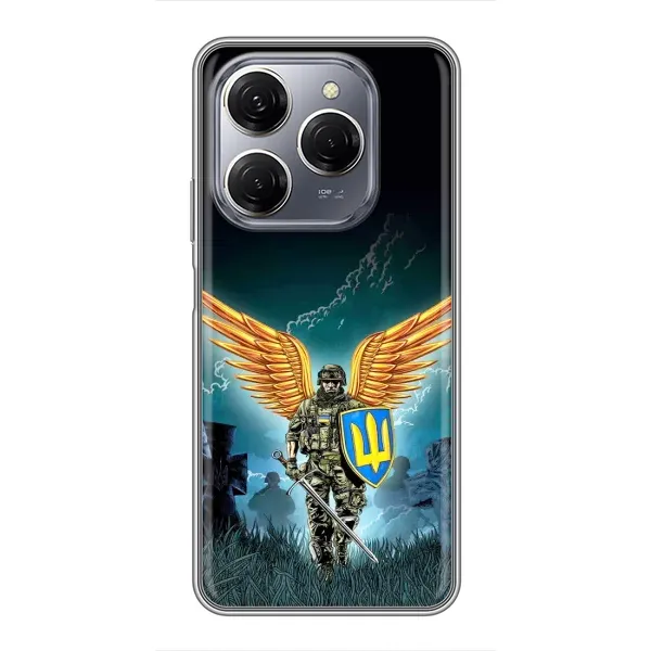 Чохол з принтом «Солдат ЗСУ» для TECNO Spark 20 Pro