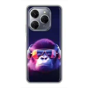 Чехол с Обезьянами TECNO Spark 20 Pro - (AlphaPrint) (Стильная обезьяна)