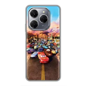 Силіконовий чохол Маквін для TECNO Spark 20 Pro (Тачки на трасі)