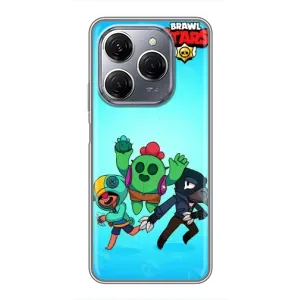 Чехлы Brawl Stars для TECNO Spark 20 Pro (AlphaPrint) (Трио героев)