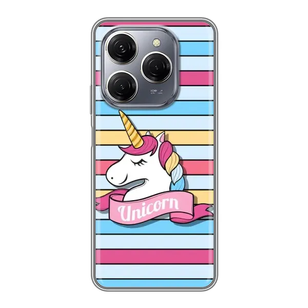Чохол з принтом «Unicorn» для TECNO Spark 20 Pro