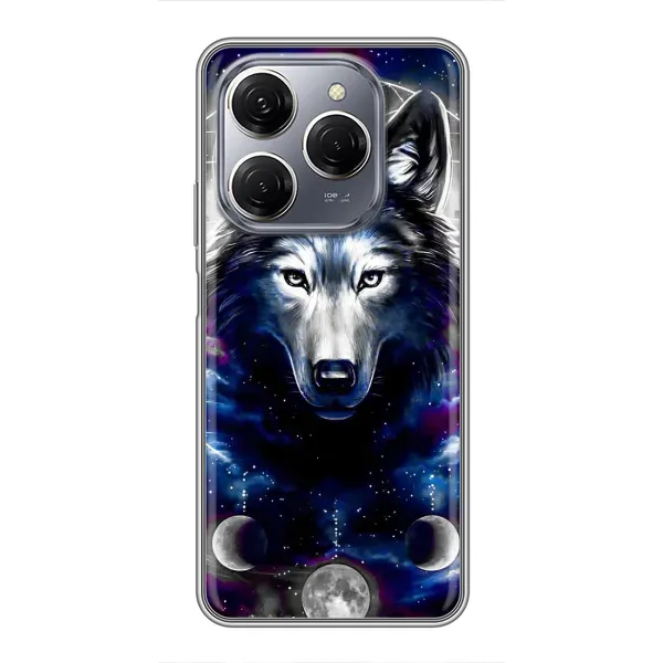Чехол с принтом «Волк» для TECNO Spark 20 Pro