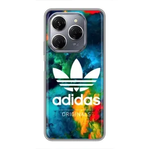 Чехлы Адидас для TECNO Spark 20 Pro (AlphaPrint) (Яркий Адидас)