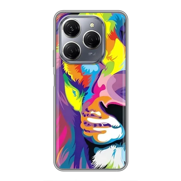 Чохол з принтом «Яскравий Лев» для TECNO Spark 20 Pro Чохол з принтом «Яскравий Лев» для TECNO Spark 20 Pro