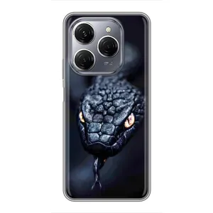 Чохол з принтом «Чорна змія» для TECNO Spark 20 Pro