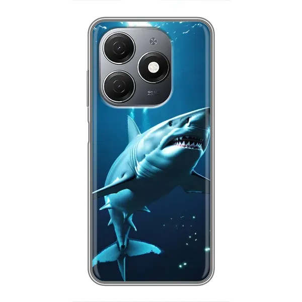 Чехол с принтом «Акула под водой» для TECNO Spark 20