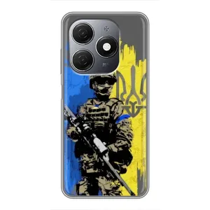 Чехлы с картинкой ЗСУ для TECNO Spark 20 (AlphaPrint) (АРТ солдат)