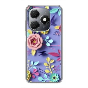 Чехол с принтом «Цветочный дизайн» для TECNO Spark 20
