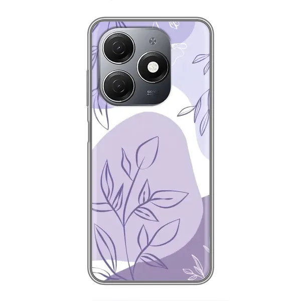 Чехол с принтом «Фиолетовые листья абстракция» для TECNO Spark 20 Чехол с принтом «Фиолетовые листья абстракция» для TECNO Spark 20