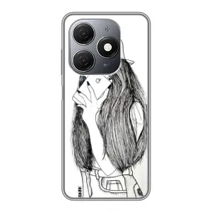 Чехол с печатью для TECNO Spark 20 - (Мода) (AlphaPrint) (Фото девочки)
