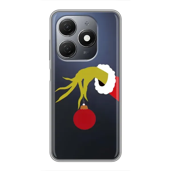 Чехол с принтом «Гринч с игрушкой» для TECNO Spark 20 Чехол с принтом «Гринч с игрушкой» для TECNO Spark 20