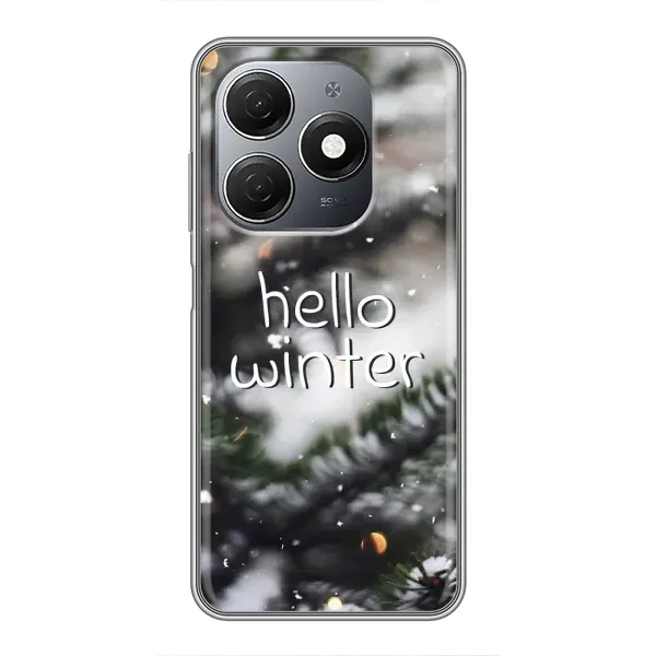 Чехол с принтом «Hello winter» для TECNO Spark 20