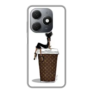 Чехлы Луи Витон для TECNO Spark 20 (AlphaPrint - LOUIS VUITTON) (кофе LOUIS VUITTON)