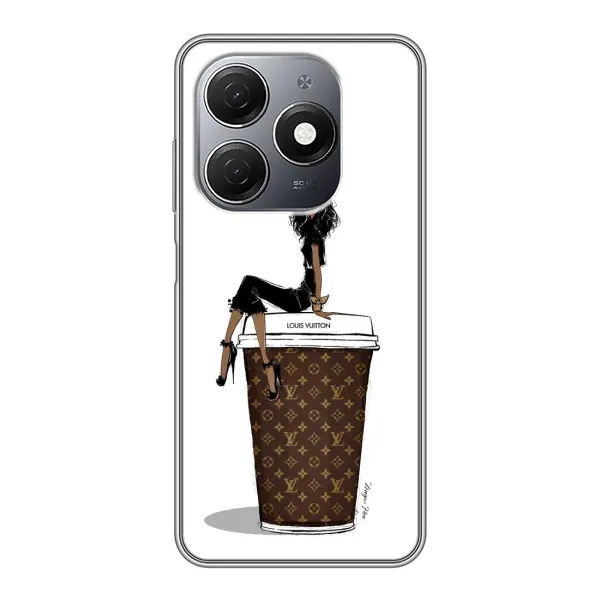 Чехол с принтом «кофе LOUIS VUITTON» для TECNO Spark 20 Чехол с принтом «кофе LOUIS VUITTON» для TECNO Spark 20