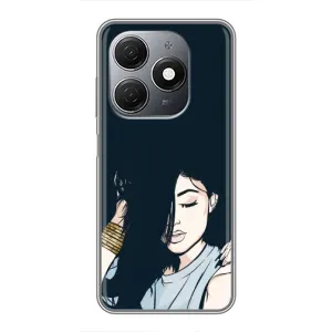 Чехол с печатью для TECNO Spark 20 - (Мода) (AlphaPrint) (Красивая девочка)