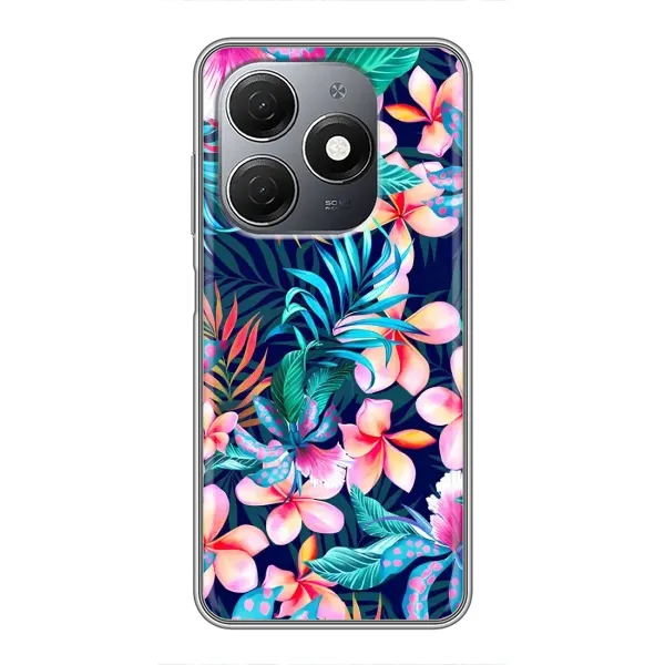 Чохол з принтом «Мальовничі квіти» для TECNO Spark 20